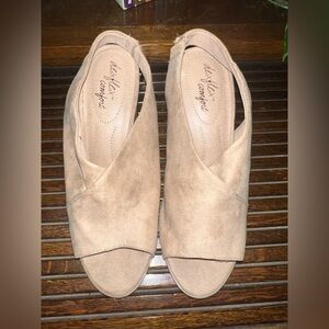 Dexflex Comfort Women's Brown Mules size 8 tan faux suede